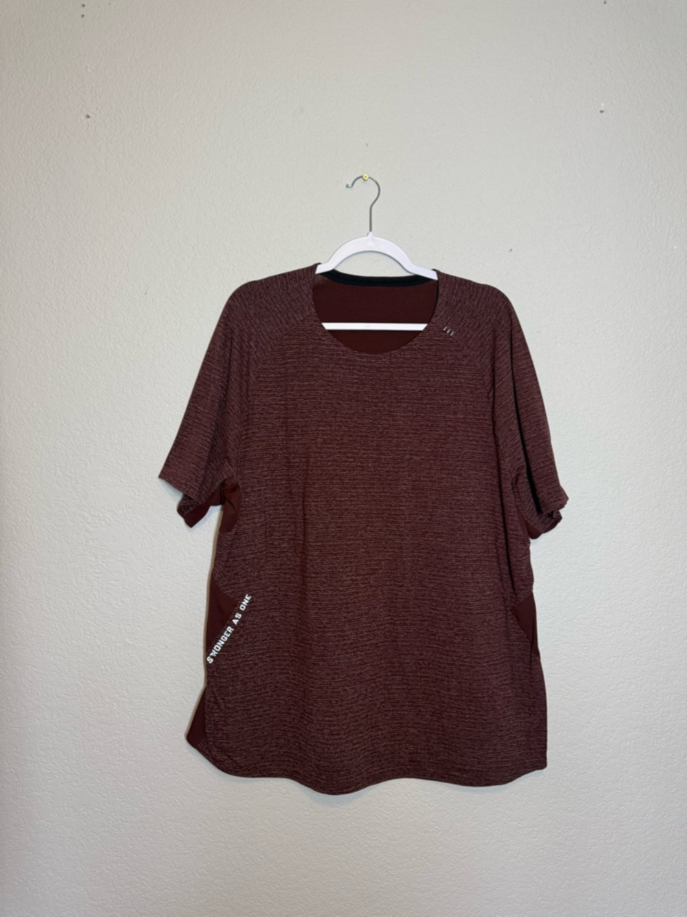 Lululemon | Mens Maroon Stronger as One Short Sleeve - XL